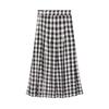 Ropa de Abrigo de Lana Australiana, Ropa de Abrigo de Gama Alta/Falda de Cuadros de Acetato, Falda de Paraguas Elegante Versátil de Longitud Media en Corte A