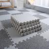 Tapete de chão com costura de algodão e linho para quarto, cabeceira, sala de estar, tapete completo, espessado, para sacada, estilo tatami, quadrado, cor creme