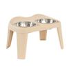 Produto Novo Transfronteiriço Cão Elevado Tigela Dupla Dobrável Cão Médio e Grande Comida Lenta Proteção do Pescoço Durável Aço Inoxidável Tigela para Cão Pet