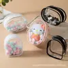 Bolsa Transparente de PVC para Muñecas Bolsa de Almacenamiento de Juguetes para Muñecas de Algodón de 13 cm Bolsa Colgante de Almacenamiento para Viajes a Prueba de Polvo