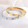Artículo Popular Transfronterizo: Pulsera Ojo Azul para Parejas, Diseño Sencillo Original, Pulsera de Acero de Titanio que No se Desvanece, Joyería al por Mayor