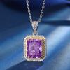 Traje de joyería Zhuangsheng nuevo 2024 taladro de alto carbono corte flor de hielo incrustación de cobre traje de temperamento piedra principal 10*12