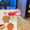 Pinza para el cabello Sanrio Amor ins Estudiante Chica Dulce Corazón Pinza de Pico de Pato Flequillo Clip Lateral Dibujos Animados Merlot Adorno para el Cabello