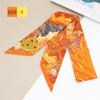 Lenço de Seda Versátil de 96 cm de Comprimento com Laço, Fita Floral e Fita Decorativa para Amarrar no Cabelo ou Decorar Bolsas como Lembrança