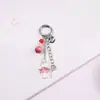Nueva Cadena para Teléfono Llavero Colgante de Bolso Hongo de Vidrio Dopamina Lindo Colgante para Auriculares Regalo Venta al por Mayor