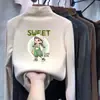 Camiseta interior térmica de forro polar con cuello semitortuga para niña para otoño e invierno, camiseta de manga larga con cuello redondo para bebé y niño para primavera y otoño