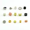 Color Oro 14K Zirconia Microincrustada Conservante del Color Espaciadores Huecos de Trompeta Accesorios para Pulseras Hechas a Mano DIY Materiales para Joyería de Collares