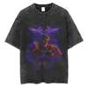 Talla Europea Transfronteriza Verano Nuevo Hombre Camiseta Lavada Harajuku Streetwear