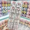 Pinza para el Cabello Infantil Rosa Linda de Elsa Princesa Corazón Lazo Hueco que Brilla en la Oscuridad para Flecos de Estudiantes de Primaria
