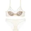Estilo Deseo Puro Correas Cruzadas Encaje Hueco Pestaña Ultra Fino Transpirable Minimiza Busto Grande Sujetador Sexy
