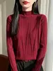 Suéter de forro polar Andy para mujer con un sutil brillo, versátil para otoño e invierno, con una mezcla de lentejuelas, hilo y hilos brillantes, creando un tejido suave y acogedor con un toque de elegancia
