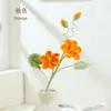 Flor doble de hilo tejido a mano Flor de Paulownia Ramo Flor de simulación Escena de flores Arreglo Decoración de flor artificial Vestidor del hogar Lindo cuatro