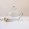 Vaso de vidro simples e irregular vintage, transparente, estilo hidropônico, flor, utensílios para arranjos florais, ornamentos decorativos de mesa
