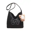Bolso de Moda para Viajes Diario Mujer 2025 Nuevo Tendencia Casual Ligero Versátil Bolsa de Tela Bolso de Hombro Bolso Tote de Gran Capacidad