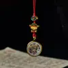 Cordón para Teléfono Móvil Original Tejido a Mano Ocho Santos Patronos 1.5 Thangka Pintado en Oro Colgante para Teléfono Móvil Colgante para Bolso Unidad USB