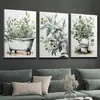 Pintura de Lienzo Tríptico para Sala de Estar y Dormitorio, Pintura Decorativa Estilo Chino sobre Lienzo al Óleo de Alta Definición, Arte de Pared, Personalización del Cliente