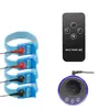 Serie de Choque Eléctrico con Control Remoto Anillo Azul de Choque Eléctrico Clímax Masculino Candado Anillo de Esperma Accesorios SM Suministros