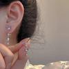 Aretes Asimétricos de Borla de Mariposa de Lujo Ligero para Mujer Diseño Nicho Aretes de Piedra Luna de Alta Gama Aretes Estilo Coreano