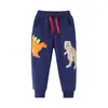 Pantalones de Chándal Bordados para Niños de Primavera y Otoño, Pantalones Largos para Bebé, Pantalones Casuales Europeos y Americanos de Algodón Terry para Niños Pequeños, Venta al por Mayor