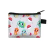 Nova Bolsinha de Moedas Desenho Pikachu para Crianças, Meninos e Meninas, Alunos do Ensino Fundamental, Bolsa de Armazenamento, Bolsa de Chaveiro com Zíper de Tecido, Bolsa de Cartão Lote