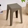Taburete Cuadrado Escandinavo Taburete Plegable para el Hogar Taburete de Baño Taburete Cuadrado Alto para Adultos Taburete de Plástico Moderno Taburete para Sala de Estar Mesa de Comedor