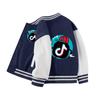 Abrigo de niño otoño e invierno Nuevo abrigo de niño de todo fósforo para niños medianos y grandes con forro polar de grosor medio, ropa de béisbol informal para niños
