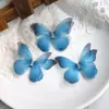 Pacote com 3 Borboletas de Tule 3D de Camada Dupla de 5cm para Acessórios de Cabelo DIY Feitos à Mão, Materiais de Decoração, Brincos de Maquiagem Facial Estilo Antigo Hanfu