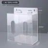 Caja de almacenamiento de máscara acrílica, caja de almacenamiento dental a prueba de polvo, caja extraíble, organizador de headgear comercial sin taladro