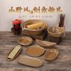 Plato de Res para Fondue Estilo Montaña de Melamina, Shabu de Res, Bol de Cuerno de Res, Plato de Res con Bordes Elevados, Sabor Estilo Montaña