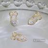 Lz celebridad de internet uñas de circón joyería al por mayor en estilo lujo cadena de diamantes para uñas lazo oso encantador inteligente