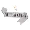 Lentejuelas Brillantes Birthdaygirqueen Reina Cinta Ceremonial Decoración Fotográfica Fiesta de Cumpleaños Correa para el Hombro en Stock