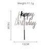 Cartão de acrílico para bolo de feliz aniversário transfronteiriço felizaniversário aniversário festa de aniversário decoração de confeitaria de bolo