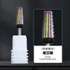 Arte de unha transfronteiriça cinco em um cabeça de moagem de aço de tungstênio com revestimento colorido dente redondo máquina de moagem elétrica cabeça de moagem para remoção de unhas remover pele morta manicure