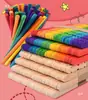 Palitos Redondos de Madera, Palitos de Helado, Materiales para Maquetas Hechas a Mano DIY, Palitos Redondos de Colores, Palitos de Helado de Madera Maciza, Palitos Pequeños de Madera