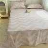 Lençol de Cama Flanelado de Algodão Puro Espesso Desenho Animado Peça Única 2026 Novo Outono e Inverno 100% Algodão Colcha Infantil Lençol de Elástico para Cama de Solteiro Conjunto de Três Peças