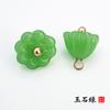 Pies de cobre de vidrio cárdigan cheongsam para mujer joyería costura a mano hebilla de color forma de flor abrigo abrigo camisa camisa botón de camisa
