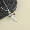 Colar Cruzado Europeu e Americano Masculino e Feminino Personalidade Aço Inoxidável Superfície Lisa Pingente de Cruz Corrente para Suéter Joias Atacado Não Desbota