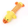 Juguete de perro de peluche transfronterizo, con sonido, pato a rayas de cuatro patas, juguete para mascotas, juguete para morder para la dentición