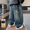 Pantalones de Peluche para Niños Otoño Invierno 2026 Nuevo Estilo Estilo Coreano Ropa Genial para Niños Pequeños Pantalones Largos de Peluche Todo en Uno Jeans para Niños