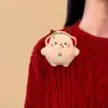 Broche de Reno de Santa Claus Navideño Insignia Metálica Linda Japonesa Pin Botón de Ropa de Dibujos Animados Accesorios Adorno de Regalo