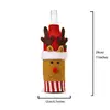 Nueva y creativa bolsa decorativa navideña de lana tejida para botellas de vino tinto, ideal para bares y restaurantes.
