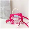 Bolsa de Hombro para Niños 2024 Jardín de Infancia Viaje Versátil Genial Mickey Niña Bolso de Mano de Perla Bolso Cruzado My Melody