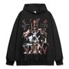 Camiseta de Manga Corta Estampada de Hip-Hop Transfronterizo Hm King Von, Lavada y Desgastada, Algodón Puro de Peso Pesado, Cuello Redondo, Hombro Caído