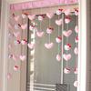 Cortina de Puerta sin Clavos Love Kitty Cat Cortina de Puerta Divisoria para Sala de Estar Cortina Decorativa de Pared Colgante para el Hogar en las Cuatro Estaciones Velcro