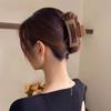 Horquilla grande esmerilada marrón para la parte posterior de la cabeza, volumen del cabello, tarjeta para varios cabellos, pinza para el cabello, pinza para la cabeza, pinza de tiburón de alta gama para mujer