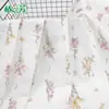 Tecido de Gaze Dupla de Algodão Puro, Trama Simples, Estilo Pastoral, Roupa para Casa, Roupa de Maternidade, Roupa de Bebê, Gaze de Algodão Estampada Digitalmente