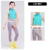 Ropa de baile para niñas, top sin mangas verde de cuello alto, atuendo de práctica, traje de actuación, atuendo de yoga, ropa de entrenamiento de danza jazz