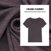 Camiseta de Manga Corta con Cuello en U de Lino Lyocell Tencel Suave para Mujer, Delgada, Adelgazante, Holgada, de Alta Calidad, Color Sólido