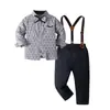 Traje Formal para Niños Traje de Vestir de Caballero Infantil Traje de Boda Flor de Boda Fiesta Performance para Niños Europeos y Americanos