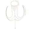 Cadena corporal de borlas multicapa estilo vintage francés, cadena para el pecho femenina, accesorio para bikini, cadena para la cintura estilo europeo y americano para vacaciones en la playa